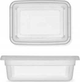 Kuti plastike organizuese Orion, 4.5L, me kapak, transparente