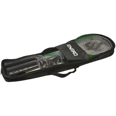 Set badminton Victoria Sport Mega 500, 4 raketa, rrjetë me shtylla, shumëngjyrësh