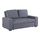 Sofa-Shtrat Kanna 2 ulëse tapiceri 176×102×91 cm (HM3082.10), gri