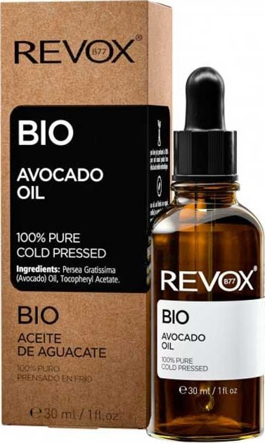 Vaj avokado për fytyrë dhe flokë Revox, organik, 30ml