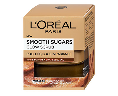 Skrub për pastrimin e fytyrës Loreal Smooth Sugars Glow, 50ml