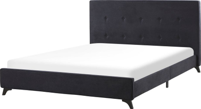 Kornizë krevati dopio King Size, 160 x 200 cm, me tapiceri, e zezë