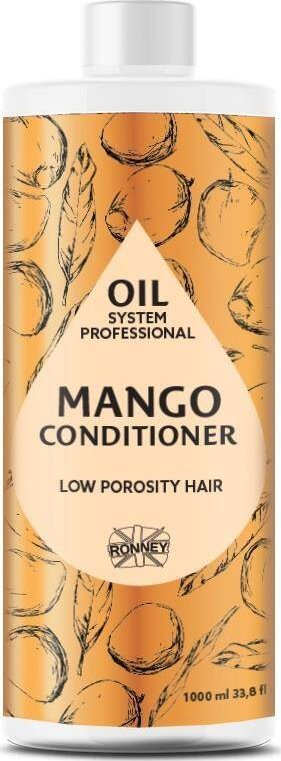 Balsam flokësh Ronney Mango, për flokë me porozitet të ulët, 1000 ml, portokalli