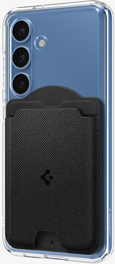Mbajtëse kartash Spigen Urban Fit Wallet MagSafe, për Samsung Galaxy S25 Series, najlon PU, e zezë