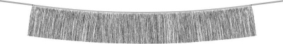 Garlandë zbukuruese PartyDeco me Fringes, 20 cm, 135 cm, argjend