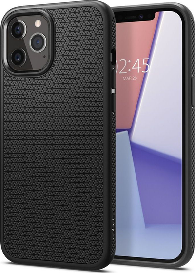 Mbrojtëse Spigen Liquid Air për iPhone 12 Pro Max, e zezë
