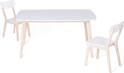 Tavolinë ngrënieje Beliani SANTOS, 150 x 90 cm, MDF, e bardhë
