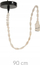 Mbajtëse tavani Home Styling Collection, 90 cm, sokël E27, beige