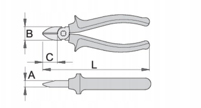 Prerëse diagonale Unior 160mm, çelik i fortifikuar, doreza ergonomike, e kuqe
