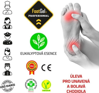Sholla xheli Footgel Professional Eucalyptus, Termocrep, erë eukalipti, bezhë