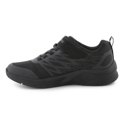 Këpucë sportive Skechers Microspec Texlor Jr 403770L, rrjetë që merr frymë, mbyllje me ngjitëse, të zeza