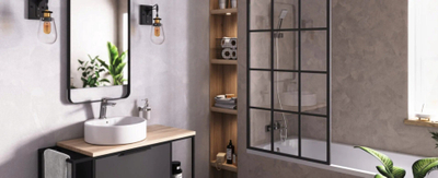Rubinet muri për vaskë Ferro Adore, trup bronxi, white chrome