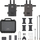 Sistem transmëtimi video Dji Transmission Standard Combo, pa rrushfjetë, SDI HDMI, i zi