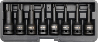 Set i majeve shpuese Yato YT-1065, 1/2", T30-T80, 8 copë