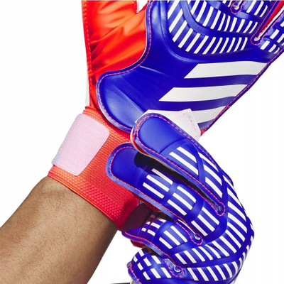Doreza portjeri adidas Predator Training IX3870, Soft Grip, mbyllje me Velcro, portokalli me vjollcë