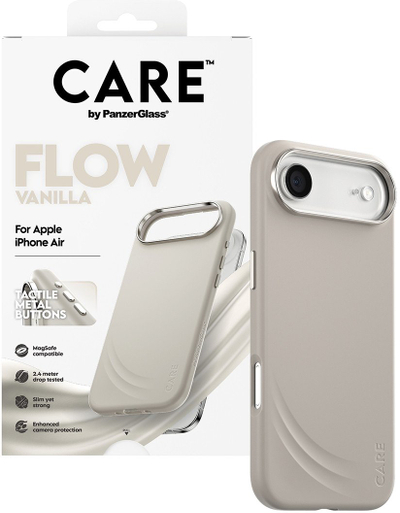 Mbrojtëse telefoni PanzerGlass FLOW Vanilla, MagSafe, për iPhone 17 Air, e verdhë