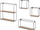Raft muri BRITO Shelving Unit, metal druri, set 4 copë, i zi