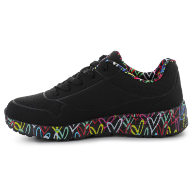 Atlete për goca Skechers Lovely Luv Jr 314976L-BKMT, Air Cooled Memory Foam, të zeza shumëngjyrëshe