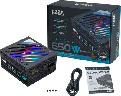 Burim energjie Azza PSAZ-650W-RGB ATX, 650W