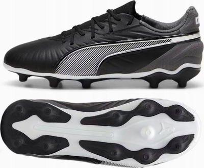 Këpucë futbolli Puma King Match FG AG Jr 108048 01, për bar natyral e artificial, për kalamoj, të zeza