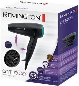 Tharëse flokësh Remington D1500, 2000W, 2 shpejtësi, 2 temperatura, e zezë