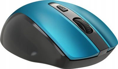 Mouse wireless Defender PRIME MB-053, optik 1600 DPI, i heshtur, blu