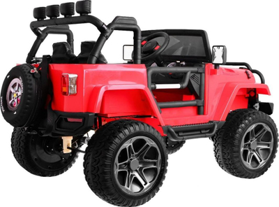 Електричен џип за деца Ramiz Monster Jeep 4x4, 2 седишта, родителска далечинска контрола, црвен