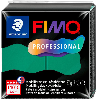 Моделарска глина FIMO Professional, 57g, печење во рерна, зелена
