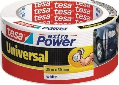 Shirit pëlhure ngjitës Tesa 56388 Extra Power Universal, 50mm x 25m, i bardhë