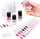 Set manikyr për kalamaj Style 4 Ever Pro Tips Nail Art Kit, 3 llakë, stampë dekoruese, me ngjyra