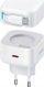 Karikues rrjeti Usams PD QC, 1xUSB-C 35W GaN, kabllo USB-C tërheqëse, i bardhë