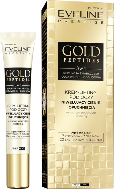 Krem konturi sysh Eveline Cosmetics Gold Peptides, lifting, 20ml