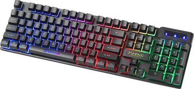 Tastierë gaming Marvo K60, USB, drita RGB, e zezë