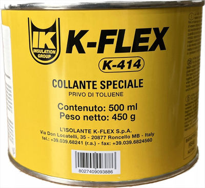 Ngjitës izolimi K-FLEX K-414, 0.50 l, për gomë dhe polietilen, transparent