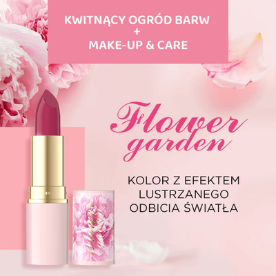 Ruzh buzësh Eveline Cosmetics Flower Garden Moisturizing Glossy, ngjyra 01, 4g
