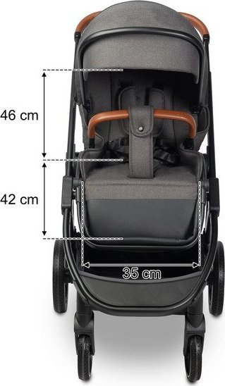 Karrocë për fëmijë Caretero Ratio, e hirtë