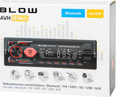 Radio makine Blow AVH-8960, MP3 USB microSD Bluetooth, RDS, e zezë