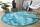 Tapet i rrumbullakët Strado Round Rug Ombre, 100x100 cm, shaggy 3.5 cm, blu e çelët