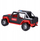 Vetura lodër zjarrfikës 4x4, pull back, 38cm, e kuqe