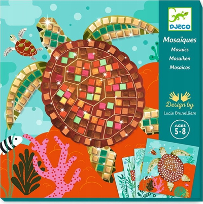 Set kreativ mozaiku Djeco “Caribbean”, 4 fletë, stikera shkumë, shumëngjyrësh