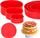 Set forma pjekjeje Springos Silicone Baking Pan, silikon, 3 copë, e kuqe