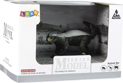 Figurë lodër LeanToys Honey Badger, koleksioni Animals Africa, gomë, me shumë ngjyra