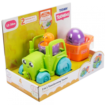 Lodër transformuese Toomies 2 in 1 Tractor, për bebe, shumëngjyrësh