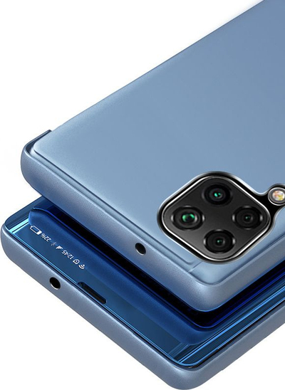Mbulesë telefoni Samsung Galaxy A22 4G Closing Case, kapak që paloset, transparente, e zezë