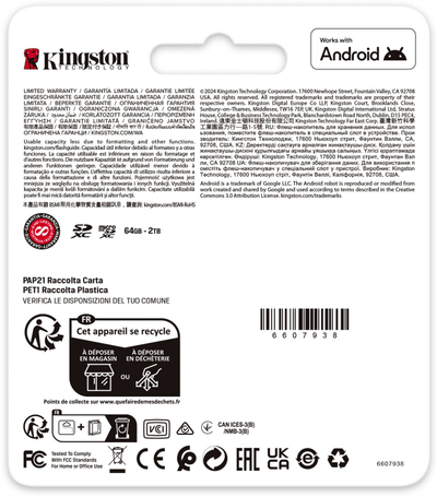 Kartë memorie Kingston Canvas Go Plus Gen4, 512GB, microSDXC, A2 U3