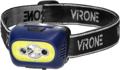 Fener frontal Virone COB LED, karikim me USB, me sensor lëvizje, blu