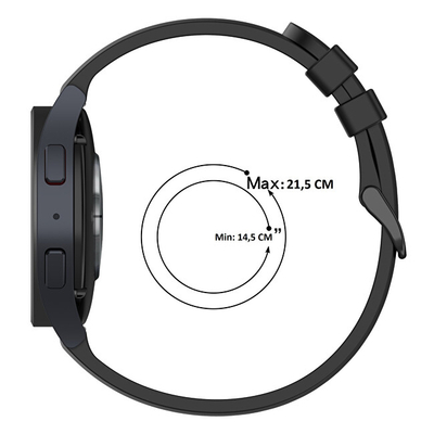 Rrip silikoni 4wrist për orë smart, i zi