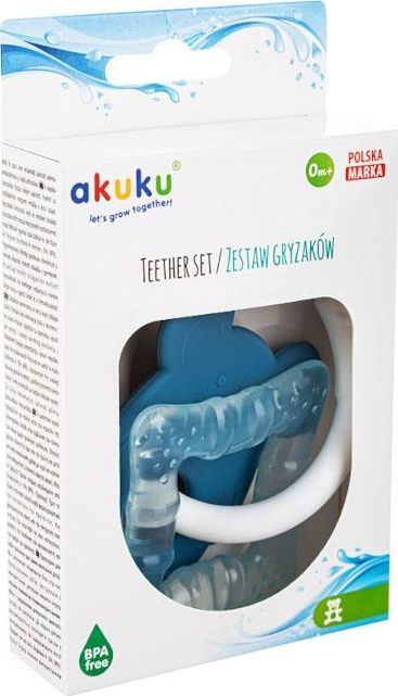 Set dhëmbëzuesish Akuku A0125 Mouse Square, silikon edhe me ujë, shumëngjyrësh