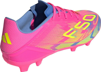 Atlete futbolli adidas F50 League FG MG IE1291, për bar natyral edhe sintetik, të bardha