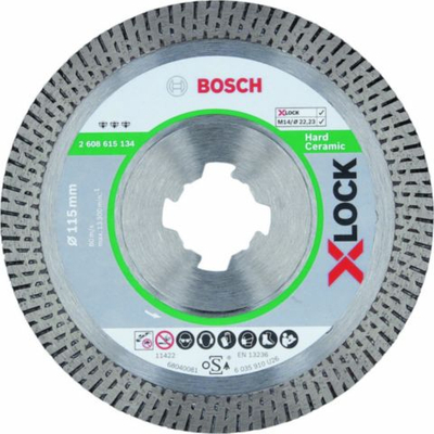 Disk diamant Bosch X-LOCK 2608615134, 115mm, për qeramik